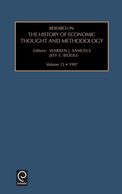 Research in the History of Economic Thought and Methodology