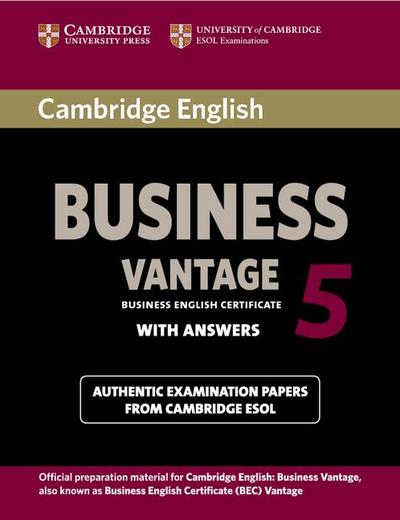 Cambridge English Business 5 Vantage Student’s Book with Answers
