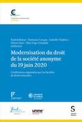 Modernisation du droit de la société anonyme du 19