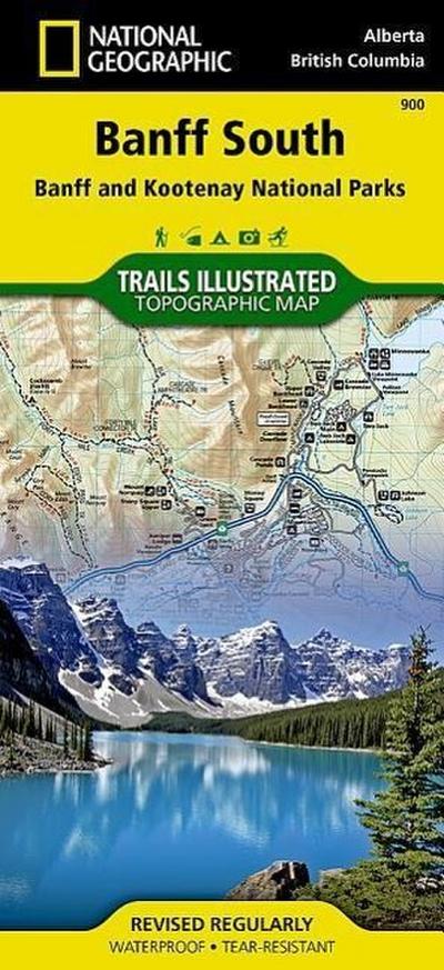 Banff South Map [Banff and Kootenay National Parks] - National Geographic Maps