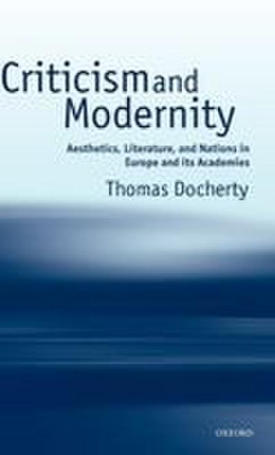 Criticism and Modernity