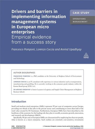 Case Study: Drivers and Barriers in Implementing Information Management Systems in European Micro Enterprises