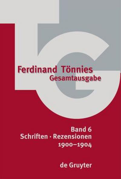 Ferdinand Tönnies: Gesamtausgabe (TG) 1900-1904