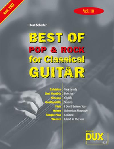 Best of  Pop und Rock for Classical Guitar 10