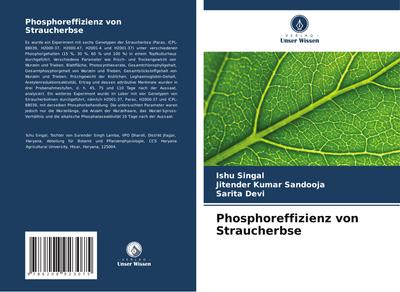 Phosphoreffizienz von Straucherbse