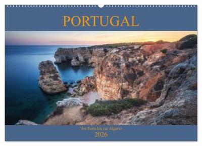 Portugal - Von Porto bis zur Algarve (Wandkalender 2026 DIN A2 quer), CALVENDO Monatskalender