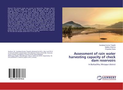 Assessment of rain water harvesting capacity of check dam reservoirs