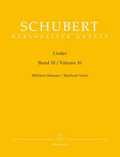Lieder, Band 10 für mittlere Stimme