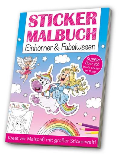 Sticker-Malbuch - Einhörner & Fabelwesen