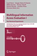 Multilingual Information Access Evaluation I - Text Retrieval Experiments