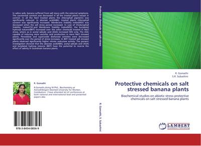 Protective chemicals on salt stressed banana plants