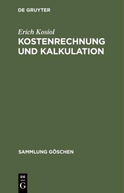 Kostenrechnung und Kalkulation