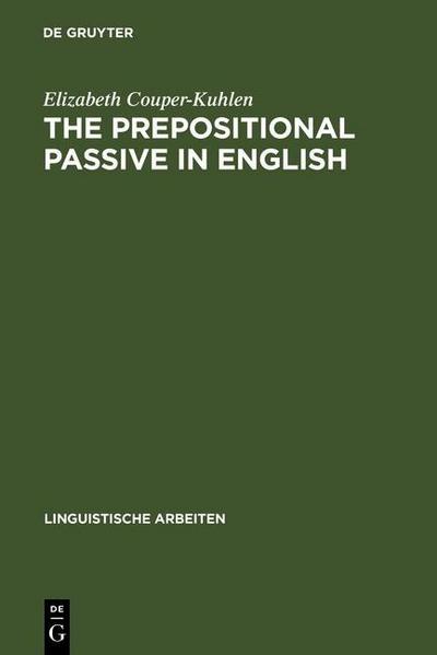 The prepositional passive in English