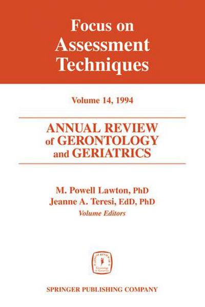 Annual Review of Gerontology and Geriatrics, Volume 14, 1994