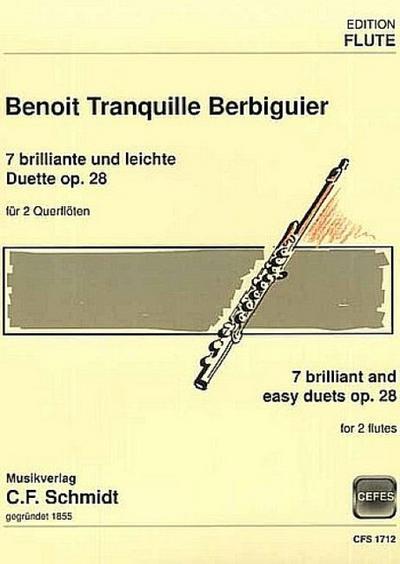 7 brilliante und leichte Duette op.28für 2 Flöten