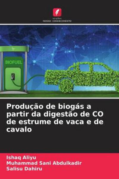 Produção de biogás a partir da digestão de CO de estrume de vaca e de cavalo