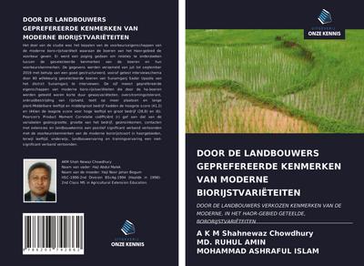 DOOR DE LANDBOUWERS GEPREFEREERDE KENMERKEN VAN MODERNE BIORIJSTVARIËTEITEN