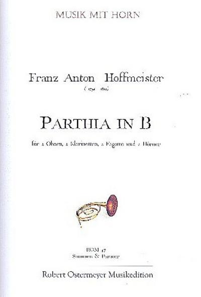 Parthia B-Dur für 2 Oboen, 2 Klarinetten,2 Fagotte und 2 Hörner