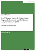 Der Wille zum Nichts als Diskurs in der Popmusik. Tocotronic und das Konzept der „Kapitulation“ (2007)