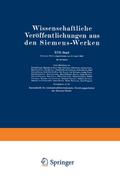 Wissenschaftliche Veröffentlichungen aus den Siemens-Werken