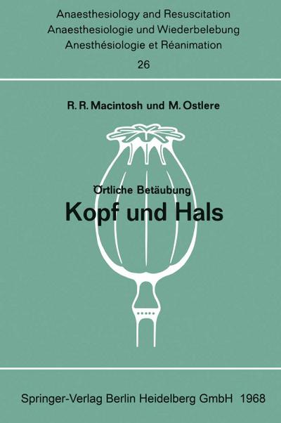 Örtliche Betäubung Kopf und Hals