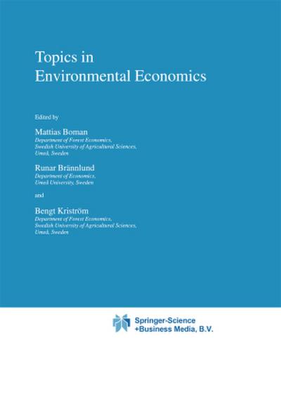 Topics in Environmental Economics