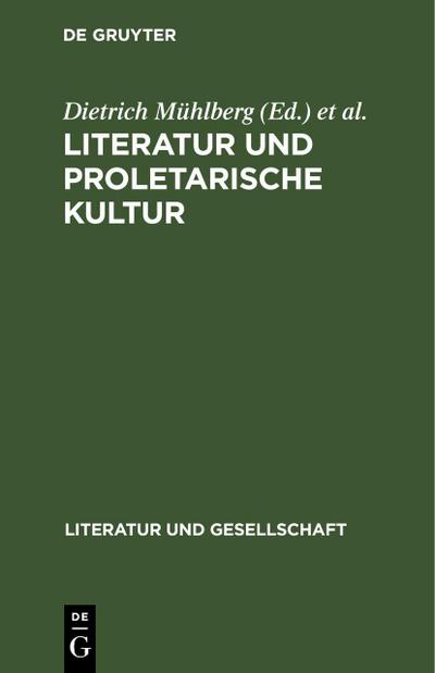 Literatur und proletarische Kultur