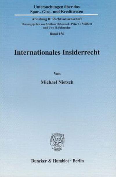 Internationales Insiderrecht.
