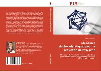 Matériaux électrocatalytiques pour la réduction de l'oxygène - Laure Timperman