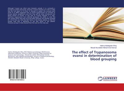 The effect of Trypanosoma evansi in determination of blood grouping