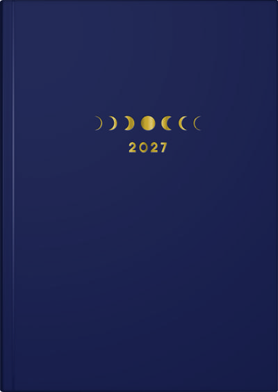 rido/idé 7021507027 Buchkalender Premium Young Line 2027 "Moon" A5, Papier
