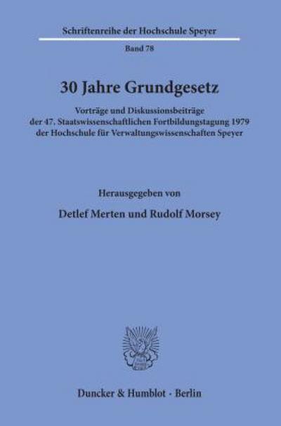 30 Jahre Grundgesetz.