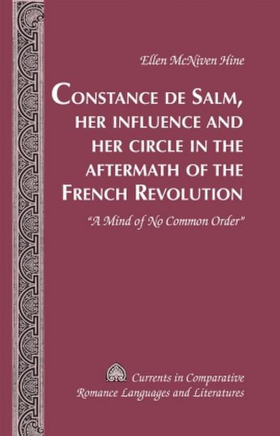 Constance de Salm, Her Influence and Her Circle in the Aftermath of the French Revolution