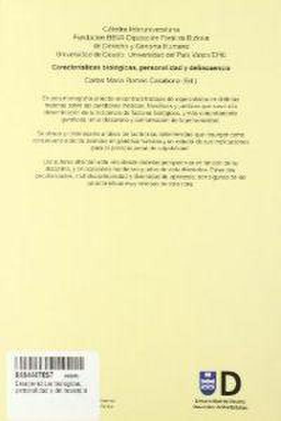 Características biológicas, personalidad y delincuencia