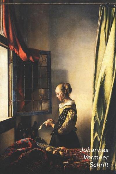 Johannes Vermeer Schrift: Brieflezend Meisje bij het Venster Artistiek Dagboek Ideaal Voor School, Studie, Recepten of Wachtwoorden Stijlvol Not