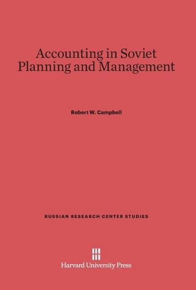 Accounting in Soviet Planning and Management