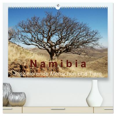 Namibia - faszinierende Menschen und Tiere (hochwertiger Premium Wandkalender 2024 DIN A2 quer), Kunstdruck in Hochglanz