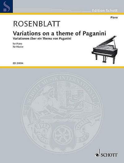 Variationen über ein Thema von Paganinifür Klavier