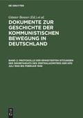Protokolle der erweiterten Sitzungen des Sekretariats des Zentralkomitees der KPD Juli 1945 bis Februar 1946