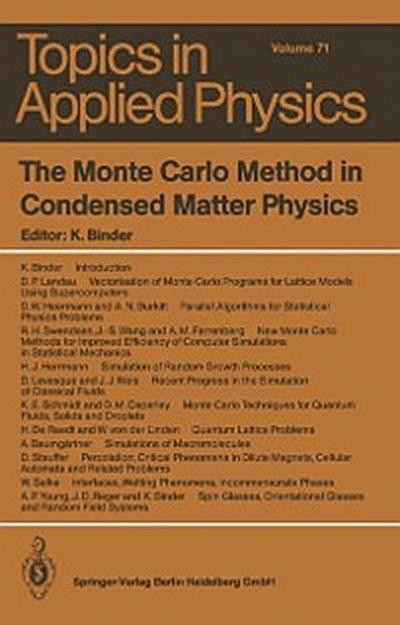 Monte Carlo Method in Condensed Matter Physics