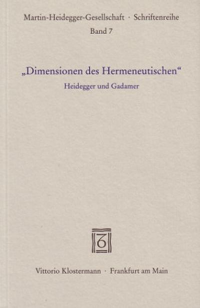 "Dimensionen des Hermeneutischen"
