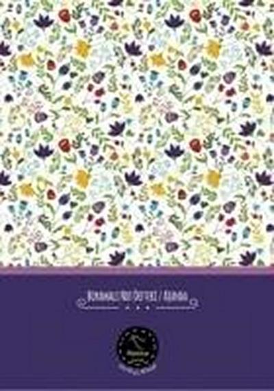 Boyamali Not Defteri - Ajanda Cicekli