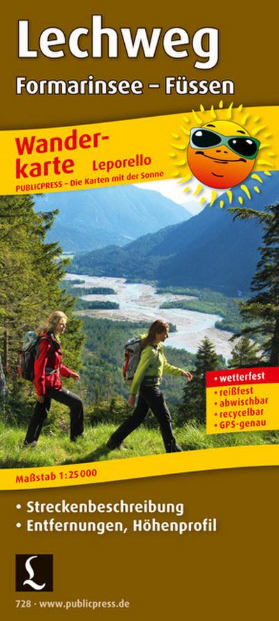 Lechweg, Formarinsee - Füssen 1:25 000