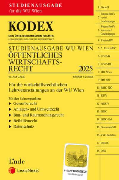 KODEX Öffentliches Wirtschaftsrecht 2025 - inkl. App