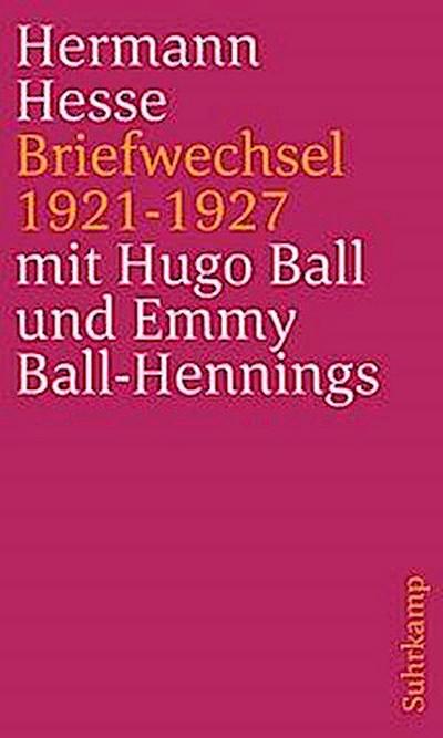 Hesse, H: Briefwechsel 1921 bis 1927