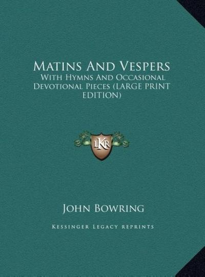Matins And Vespers