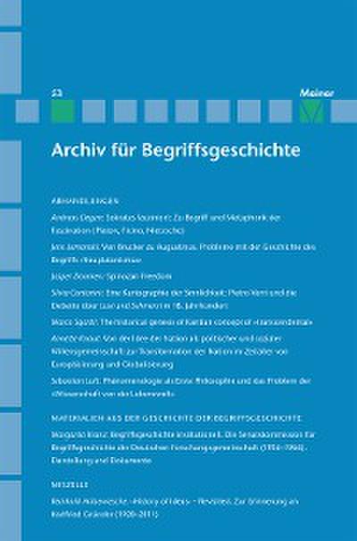 Archiv für Begriffsgeschichte. Band 53