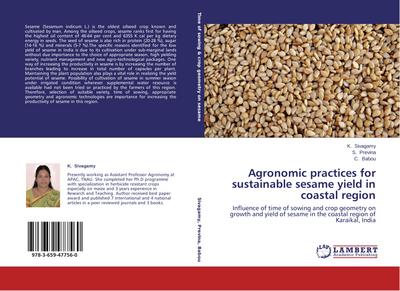Agronomic practices for sustainable sesame yield in coastal region