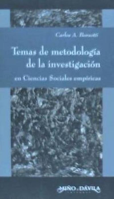 Temas de metodología de la investigación en ciencias sociales empíricas
