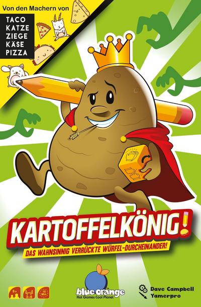 Blue Orange, Kartoffelkönig!, Partyspiel, Würfelspiel, 3-8 Spieler, Ab 8+ Jahren, 10 Minuten, Deutsch